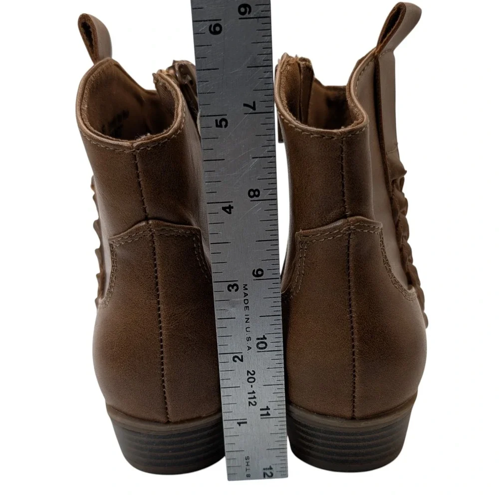 Sonoma Ankle Boots Brown Zipped Memory Foam Goods For Life Girls Thirteen SEE